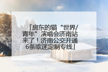 房东的猫“世界/青年”演唱会济南站来了！济南公交开通6条歌迷定制专线