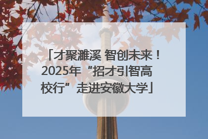 才聚濉溪 智创未来！2025年“招才引智高校行”走进安徽大学