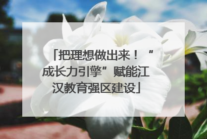 把理想做出来！“成长力引擎”赋能江汉教育强区建设
