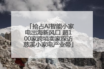 抢占AI智能小家电出海新风口 超100家跨境卖家探访慈溪小家电产业带