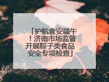 护航食安端午！济南市场监管开展粽子类食品安全专项检查