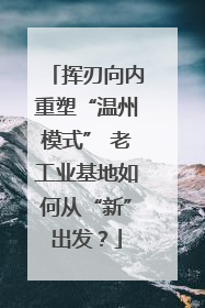 挥刃向内重塑“温州模式” 老工业基地如何从“新”出发？