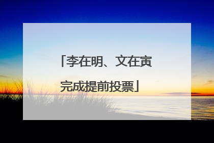李在明、文在寅完成提前投票