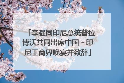李强同印尼总统普拉博沃共同出席中国－印尼工商界晚宴并致辞