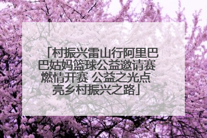村振兴雷山行阿里巴巴姑妈篮球公益邀请赛燃情开赛 公益之光点亮乡村振兴之路