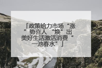 政策给力市场“涨”势喜人 “焕”出美好生活激活消费“一池春水”