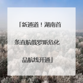 新通道！湖南首条直航俄罗斯危化品航线开通