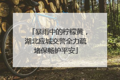 暴雨中的柠檬黄，湖北应城交警全力疏堵保畅护平安