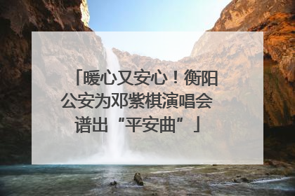 暖心又安心！衡阳公安为邓紫棋演唱会谱出“平安曲”
