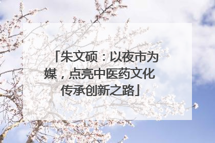 朱文硕：以夜市为媒，点亮中医药文化传承创新之路
