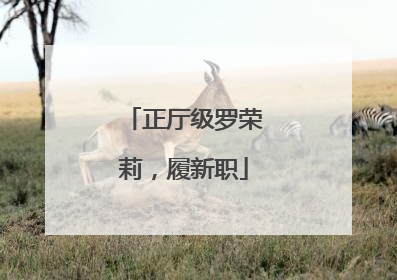 正厅级罗荣莉，履新职