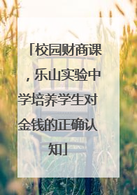 校园财商课，乐山实验中学培养学生对金钱的正确认知