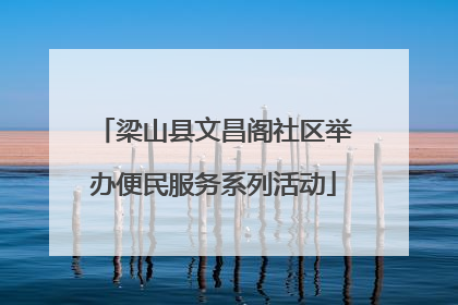 梁山县文昌阁社区举办便民服务系列活动
