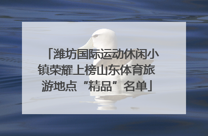 潍坊国际运动休闲小镇荣耀上榜山东体育旅游地点“精品”名单