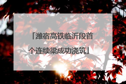 潍宿高铁临沂段首个连续梁成功浇筑