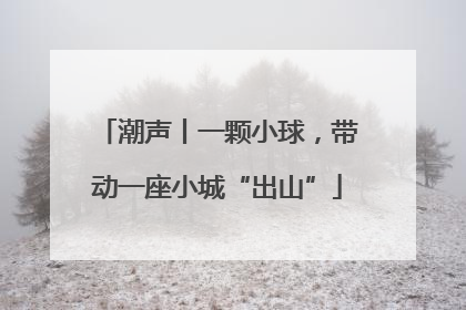 潮声丨一颗小球，带动一座小城“出山”