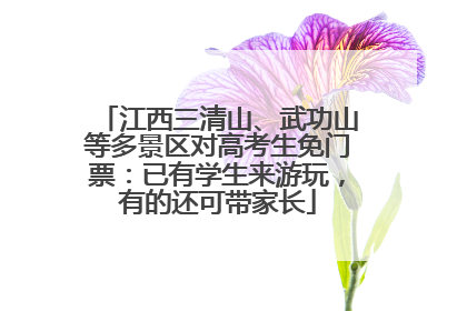 江西三清山、武功山等多景区对高考生免门票：已有学生来游玩，有的还可带家长