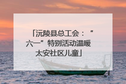 沅陵县总工会：“六一”特别活动温暖太安社区儿童
