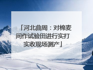 河北曲周：对棉麦间作试验田进行实打实收现场测产