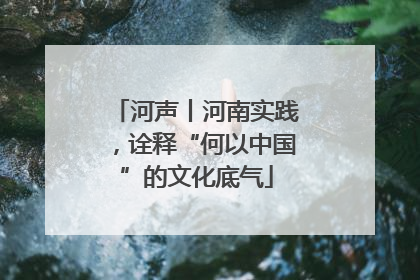 河声丨河南实践，诠释“何以中国”的文化底气