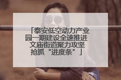 泰安低空动力产业园一期建设全速推进 文庙街道聚力攻坚抢抓“进度条”