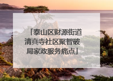 泰山区财源街道清真寺社区聚智破局家政服务痛点