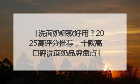 洗面奶哪款好用？2025高评分推荐，十款高口碑洗面奶品牌盘点