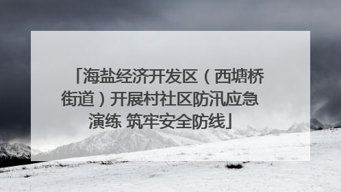 海盐经济开发区（西塘桥街道）开展村社区防汛应急演练 筑牢安全防线