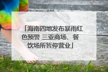 海南四地发布暴雨红色预警 三亚商场、餐饮场所暂停营业