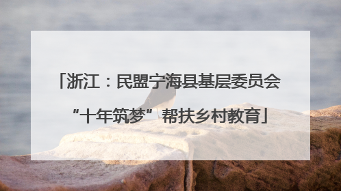 浙江：民盟宁海县基层委员会“十年筑梦”帮扶乡村教育