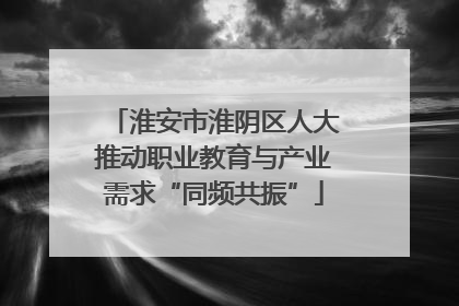 淮安市淮阴区人大推动职业教育与产业需求“同频共振”