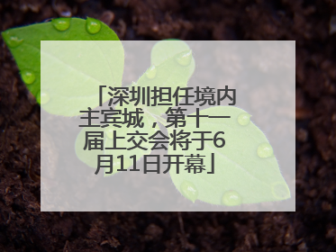 深圳担任境内主宾城，第十一届上交会将于6月11日开幕