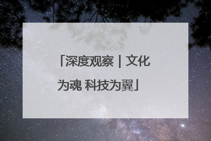 深度观察｜文化为魂 科技为翼
