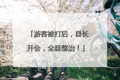 游客被打后，县长开会，全县整治！