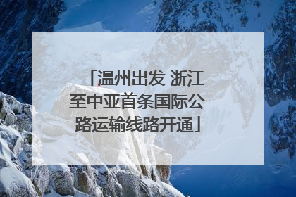 温州出发 浙江至中亚首条国际公路运输线路开通