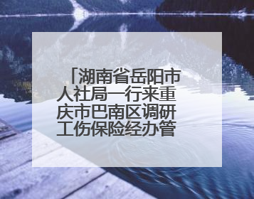 湖南省岳阳市人社局一行来重庆市巴南区调研工伤保险经办管理工作