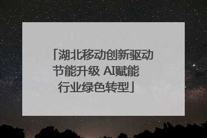 湖北移动创新驱动节能升级 AI赋能行业绿色转型