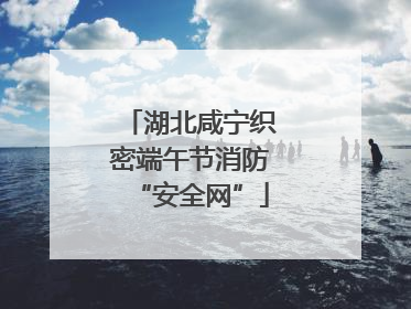 湖北咸宁织密端午节消防“安全网”