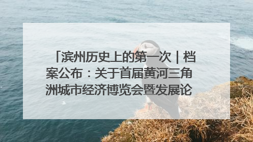 滨州历史上的第一次｜档案公布：关于首届黄河三角洲城市经济博览会暨发展论坛情况的总结报告