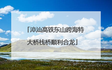 漳汕高铁东山跨海特大桥栈桥顺利合龙