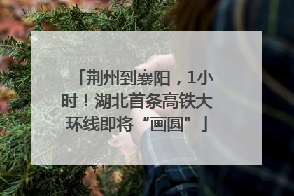 荆州到襄阳，1小时！湖北首条高铁大环线即将“画圆”