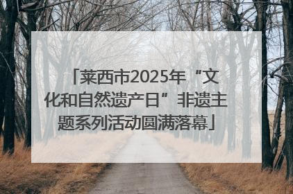 莱西市2025年“文化和自然遗产日”非遗主题系列活动圆满落幕
