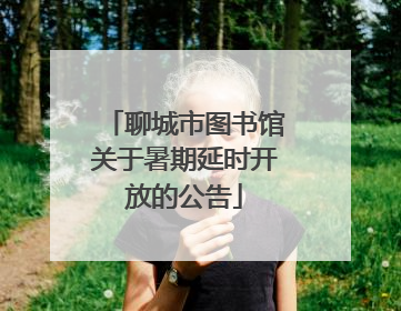 聊城市图书馆关于暑期延时开放的公告