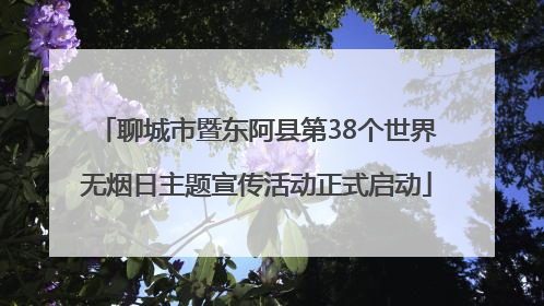 聊城市暨东阿县第38个世界无烟日主题宣传活动正式启动