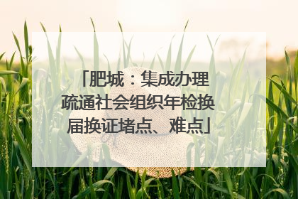 肥城：集成办理 疏通社会组织年检换届换证堵点、难点
