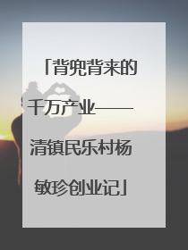 背兜背来的千万产业——清镇民乐村杨敏珍创业记