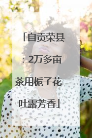 自贡荣县：2万多亩茶用栀子花吐露芳香