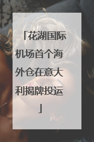 花湖国际机场首个海外仓在意大利揭牌投运