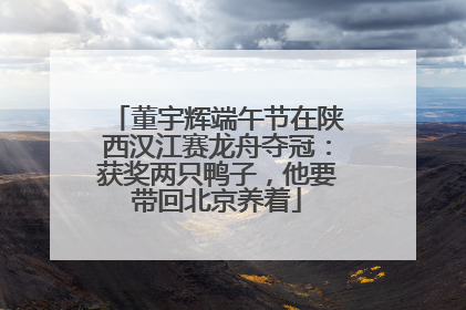 董宇辉端午节在陕西汉江赛龙舟夺冠：获奖两只鸭子，他要带回北京养着