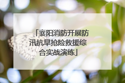 襄阳消防开展防汛抗旱抢险救援综合实战演练